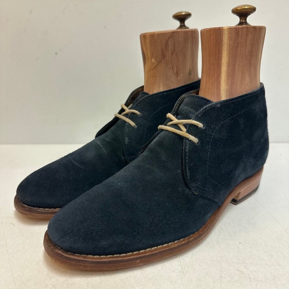 FULLY RESOLED Brunello Cucinelli Blue Suede Chukka Boot Made in Italy 40 US 7 D